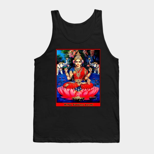 Hindu Goddess of Wealth Laxmi Print Tank Top by posterbobs